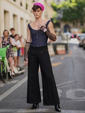 Jean Paul Gaultier Wide Leg Pants & Jumpsuits for Women on Sale up